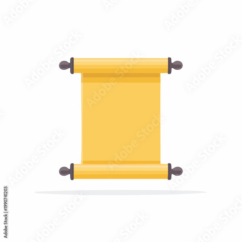 古い文書や巻物をイメージした羊皮紙のシンプルなフラットベクターアイコン