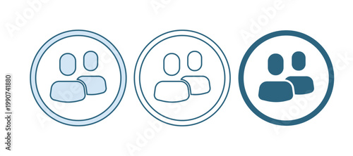 Blue Project team base icon isolated on white background. Business analysis and planning, consulting, team work, project management. Vector