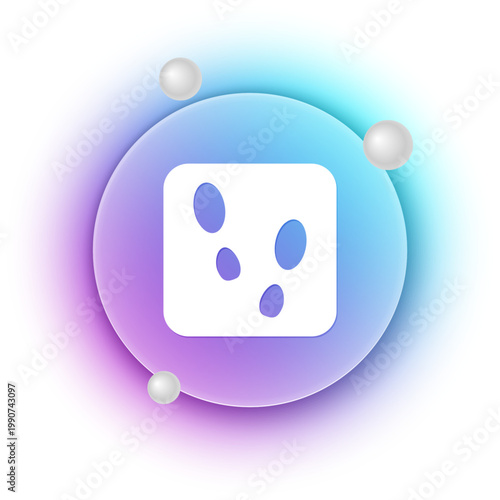 White Human footprints shoes icon isolated on white background. Shoes sole. Blue and purple gradient circle background. Vector