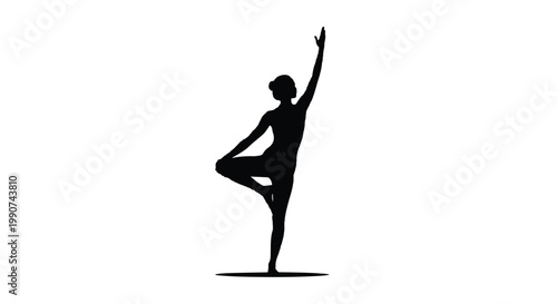 Ballroom dancer silhouette vector illustration with silhouette, ballroom