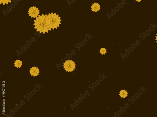 Vintage Industrial Steampunk Gear Pattern Design Backdrop