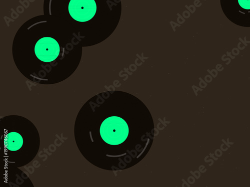 Foto Vintage Record Vinyl Groove Music Pattern Design Backdrop