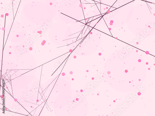 Cherry Blossom Sakura Pink Flower Pattern Design Backdrop