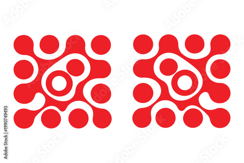 Meta ball abstract dots set. Liquid connected blobs vector illustration