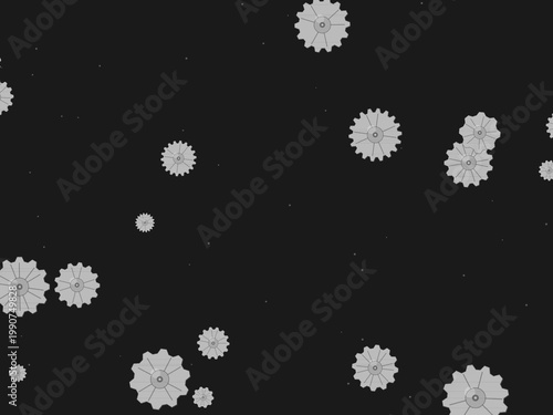 Mechanical Gear Steampunk Pattern Vintage Background