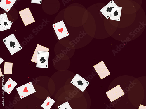 Classic Playing Cards Poker Pattern Design Backdrop