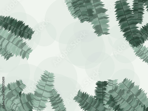 Exotic Palm Leaves Botanical Pattern Background