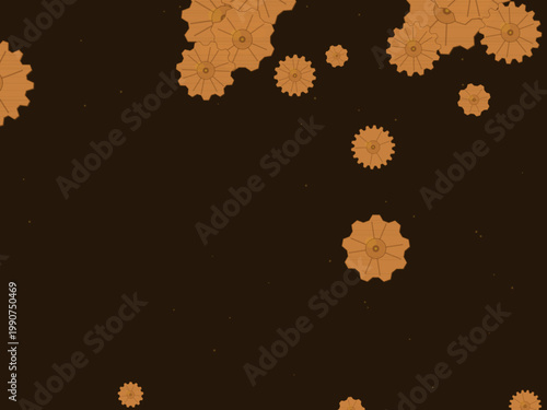 Steampunk Gears Mechanical Pattern Industrial Background