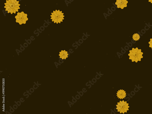 Brass Gear Cog Steampunk Pattern Background