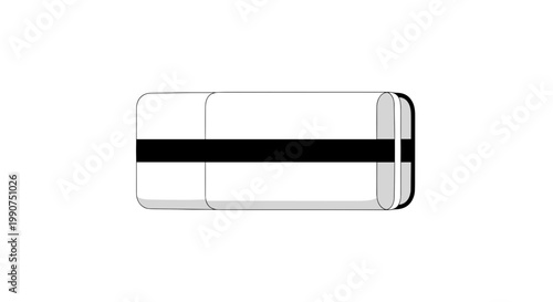 A black and white USB flash drive.
