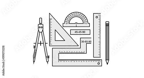 Drafting tools for drawing and design.