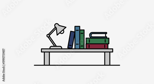 Stack of books on a table.