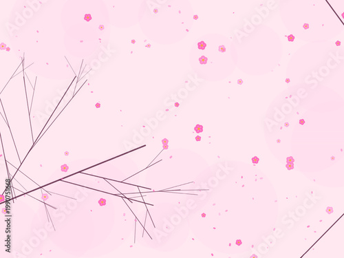 Japanese Sakura Cherry Tree Pattern Background