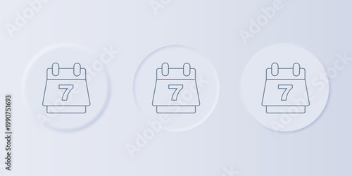 Grey Hotel booking calendar icon isolated on grey background. Set icons in square buttons. Vector
