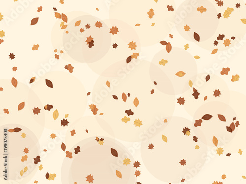 Maple Oak Autumn Leaves Pattern Fall Background