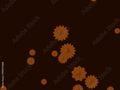 Steampunk Gears Mechanical Pattern Industrial Background