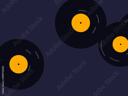 Vinyl Record Groove Pattern Retro Music Background