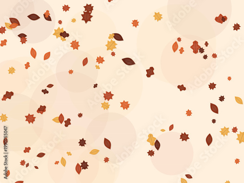 Maple Oak Autumn Leaves Pattern Fall Background