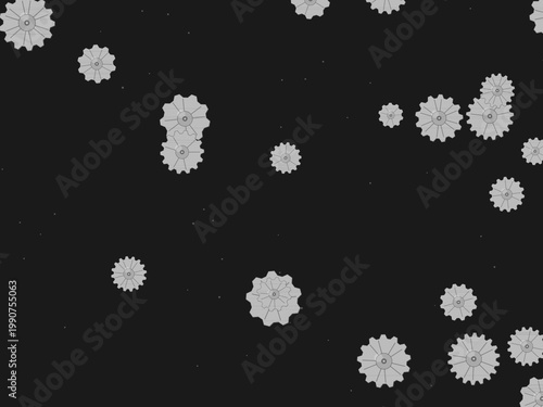 Vintage Industrial Steampunk Gear Pattern Design Backdrop