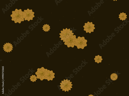 Vintage Industrial Steampunk Gear Pattern Design Backdrop