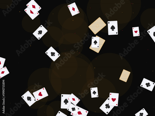 Vegas Playing Cards Casino Pattern Design