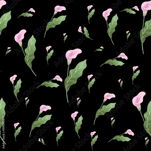 Simple floral fabric pattern 