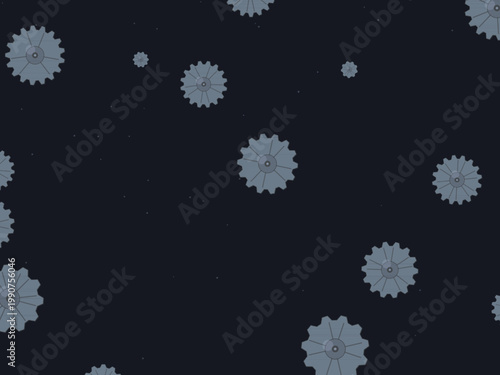 Steampunk Gears Mechanical Pattern Industrial Background