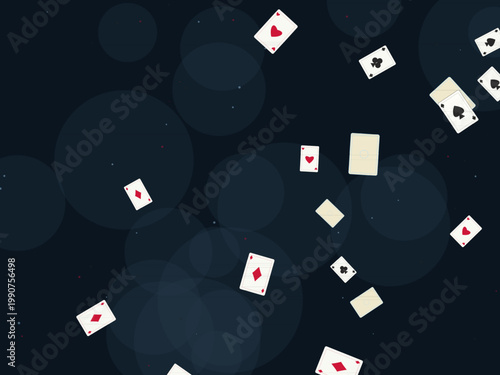 Vegas Playing Cards Casino Pattern Design