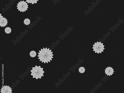 Industrial Steampunk Gears Clockwork Pattern Design