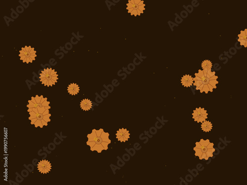 Mechanical Gear Steampunk Pattern Vintage Background