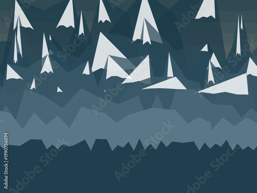 Geometric Mountain Range Pattern Design