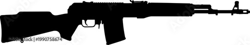 Automatic assault rifle silhouette for infantry combat