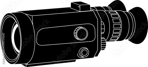 Digital night vision device silhouette for low light observation