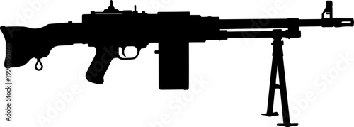 General purpose machine gun mounted on a bipod