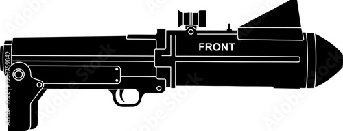 Guided anti-tank missile launcher silhouette