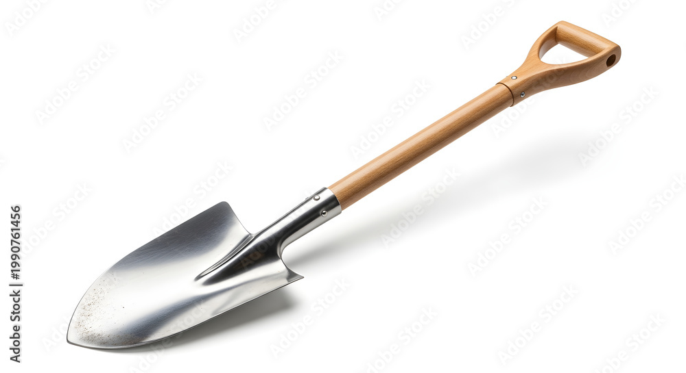 Fototapeta premium Gardening shovel with wooden handle