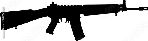 Military service rifle with fixed stock silhouette