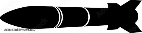 Tactical missile or rocket projectile silhouette