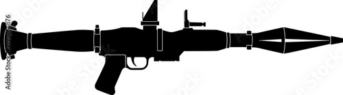 Anti-tank rocket launcher weapon silhouette profile