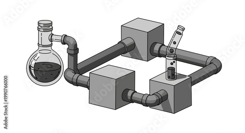 Industrial Chemical Production Process Diagram