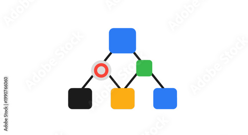 Abstract Tree Diagram Representing Data Structure or Network