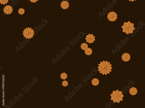 Industrial Steampunk Gears Clockwork Pattern Design