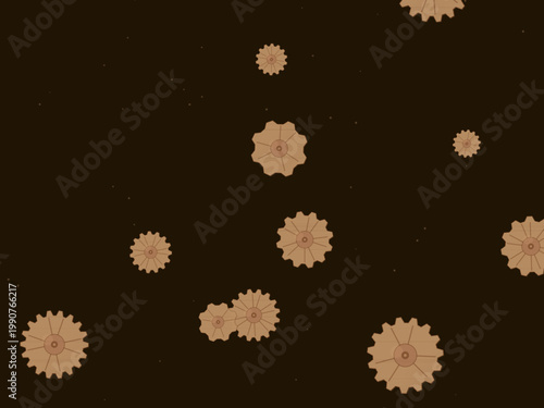 Mechanical Gear Steampunk Pattern Vintage Background