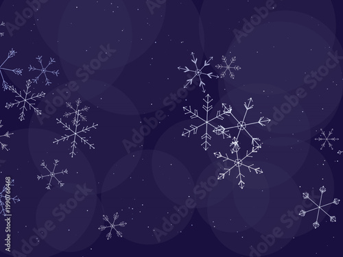 Winter Snowflake Frost Pattern Holiday Design