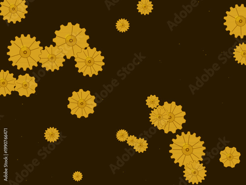 Vintage Industrial Steampunk Gear Pattern Design Backdrop