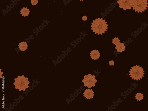 Industrial Steampunk Gears Clockwork Pattern Design