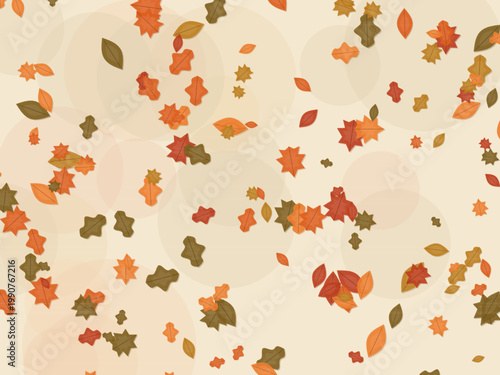 Maple Oak Autumn Leaves Pattern Fall Background