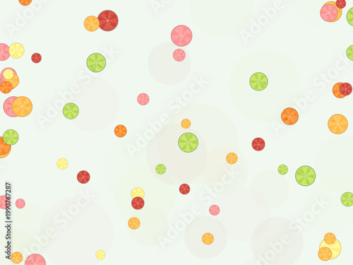 Lemon Orange Lime Citrus Slice Pattern Design