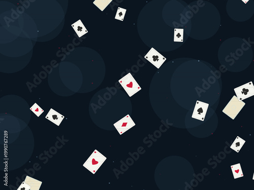 Poker Playing Cards Suits Pattern Background