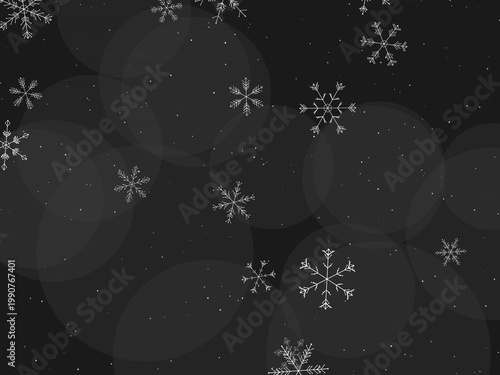Christmas Snow Snowflake Crystal Pattern Background